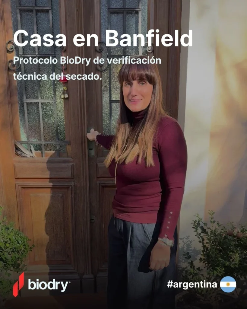 Primer control técnico de secado en Banfield Argentina: Biodry verifica una reducción del 22% en el contenido de humedad